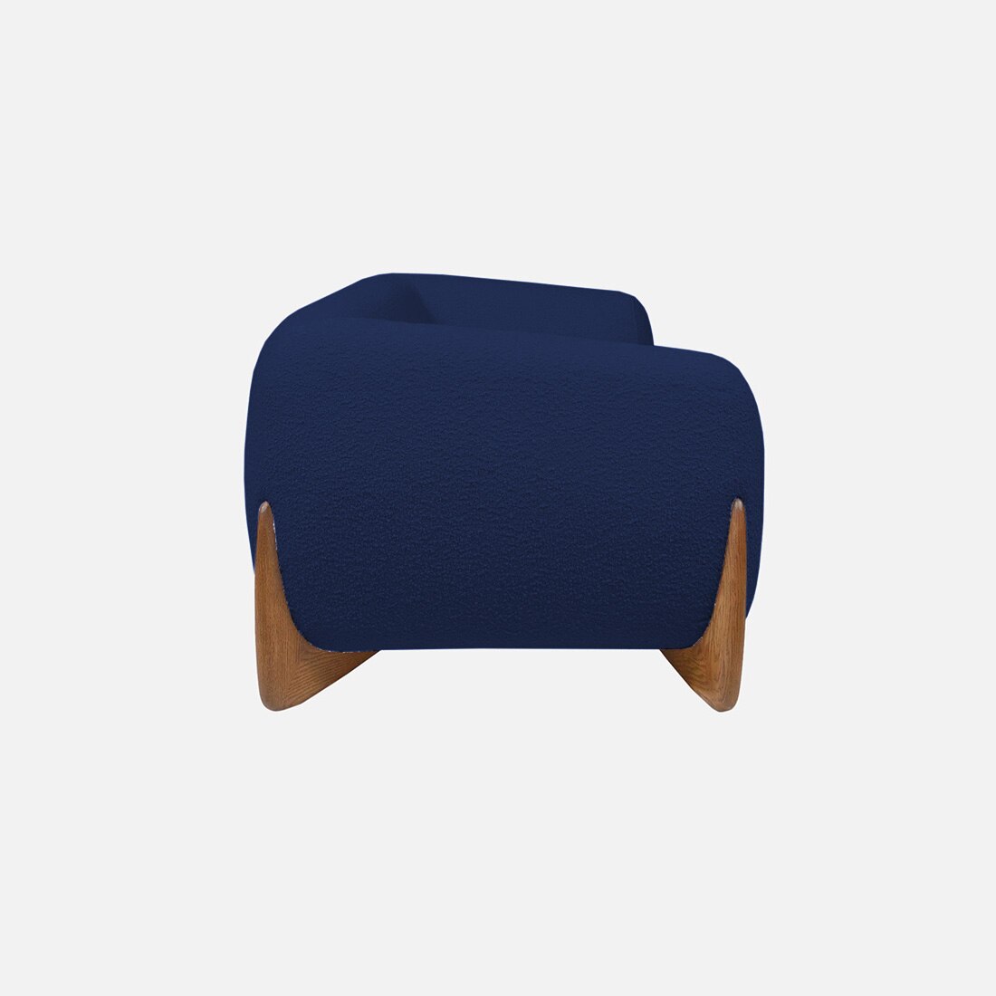Amala Velvet 1 Seater Sofa in Navy Blue Colour