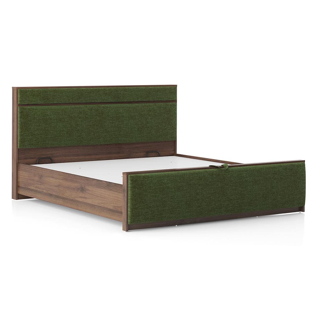 Rio Engineered Wood King Size Hydraulic Storage Bed In Moss Green