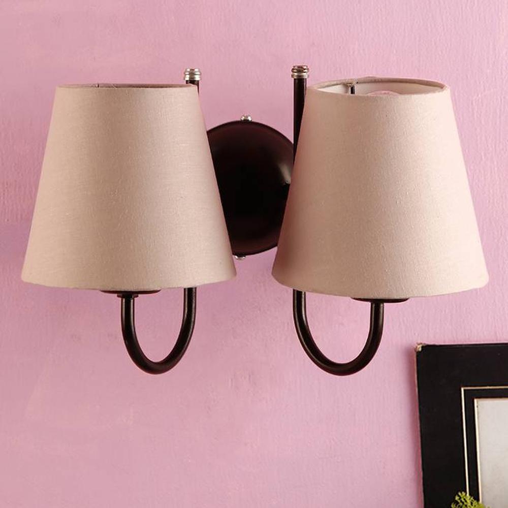 Lando Grey Fabric Wall Light