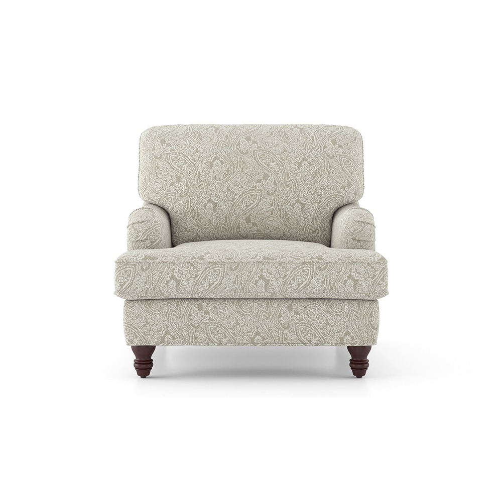 Ophelia 1 Seater Fabric Sofa (Monochrome Paisley)-image-36