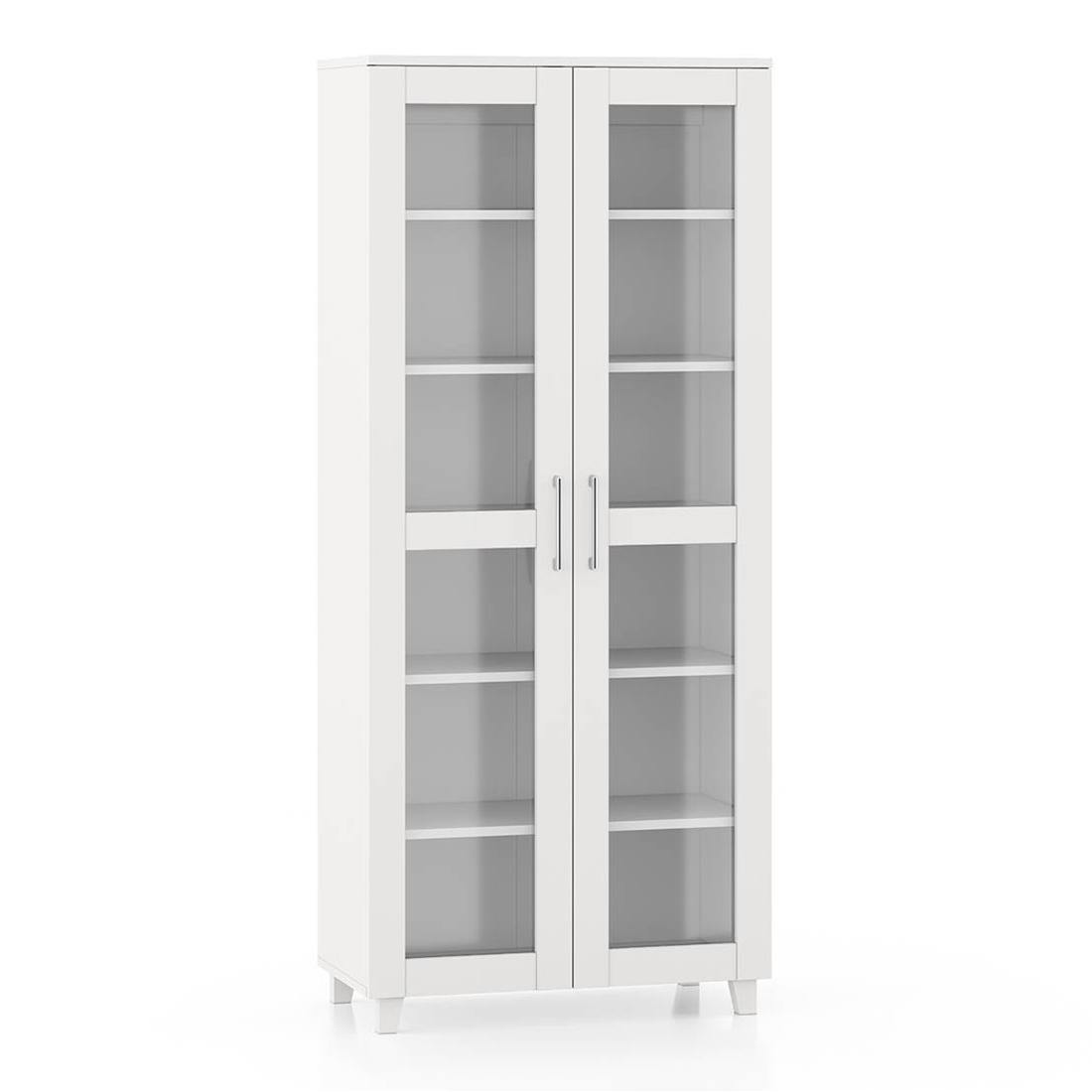 Paige Tall Storage Cabinet in Frosty White