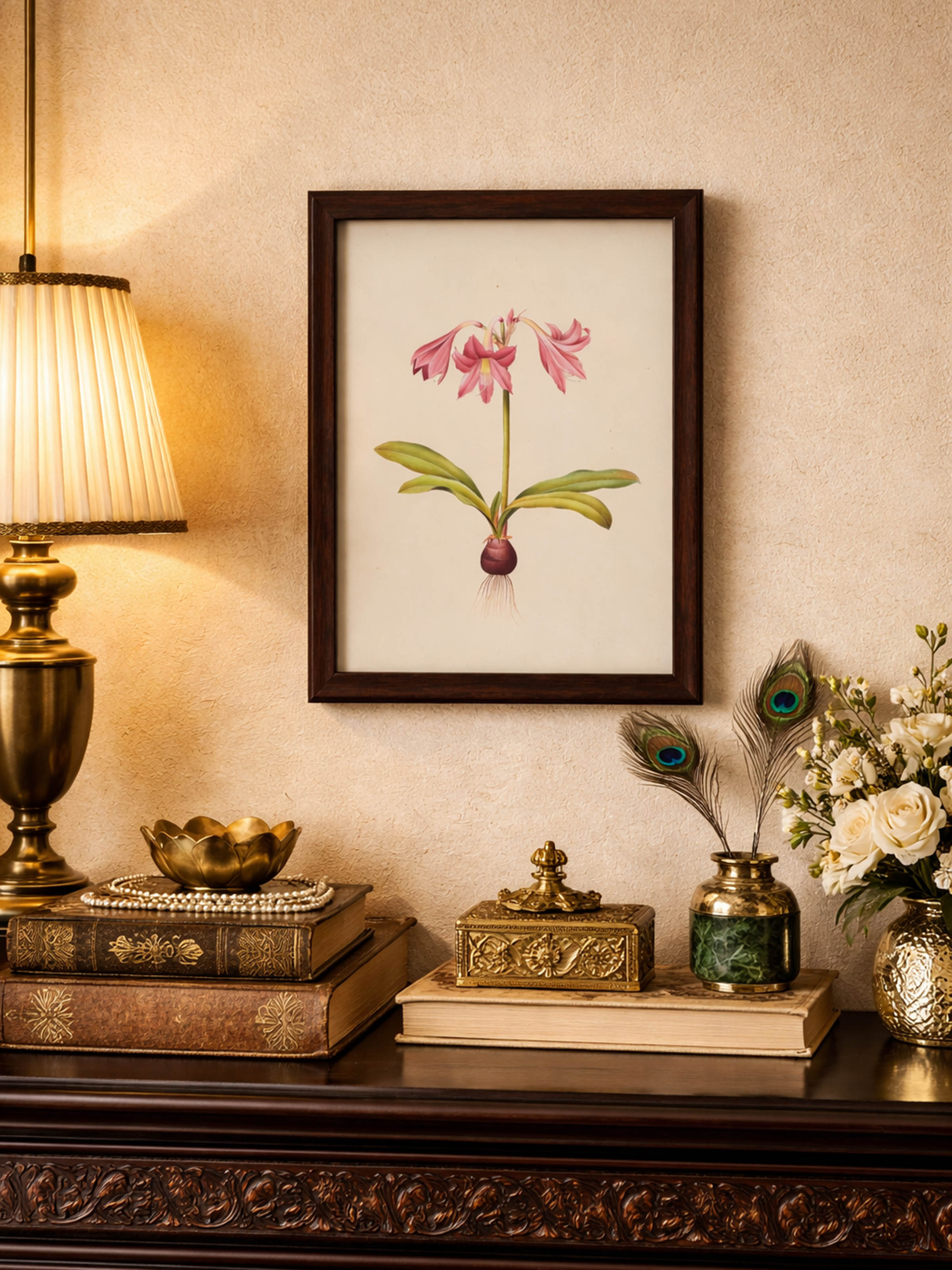 Amaryllis Miniature Painting