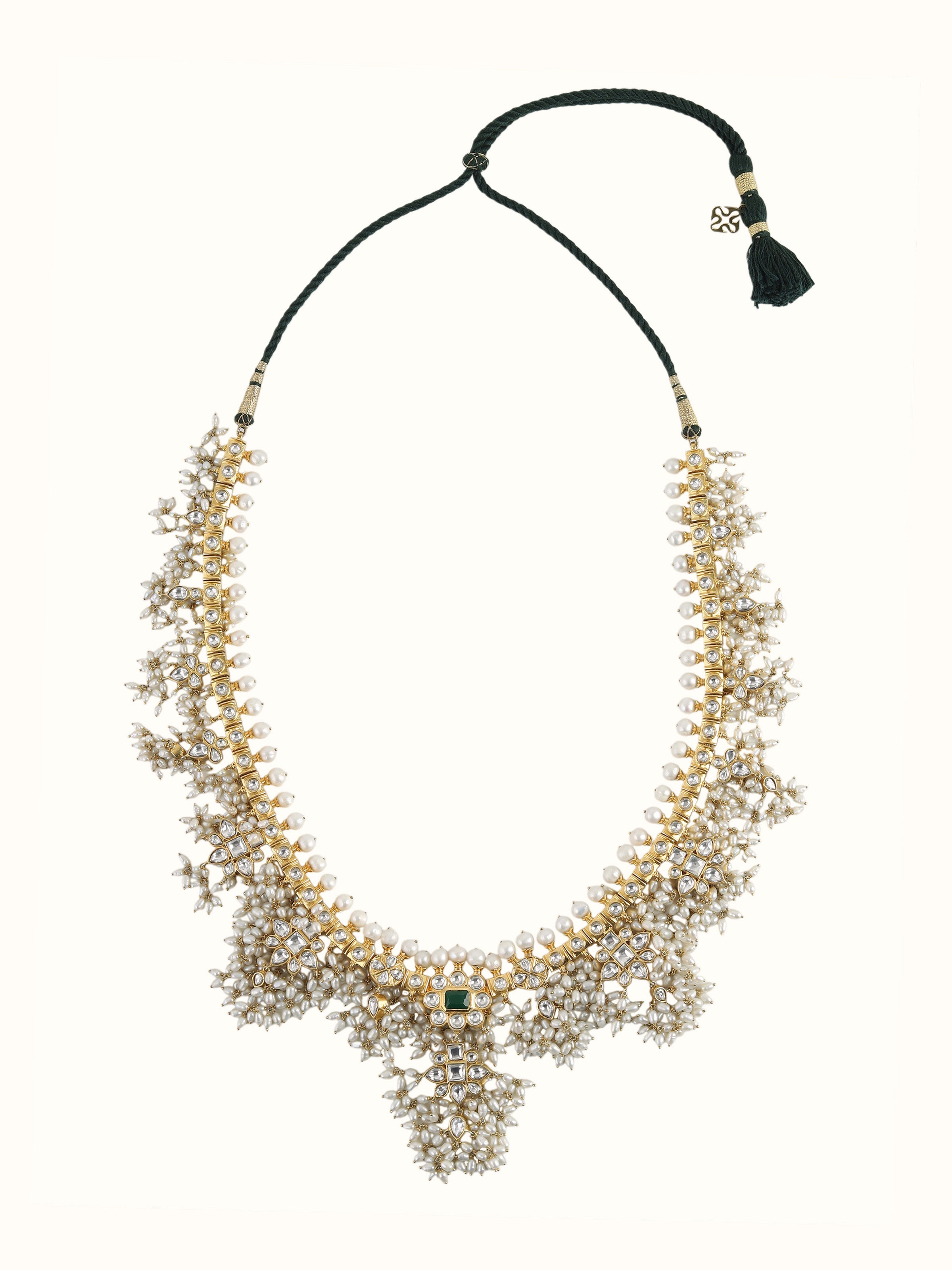 Guttapusalu Silver Long Necklace