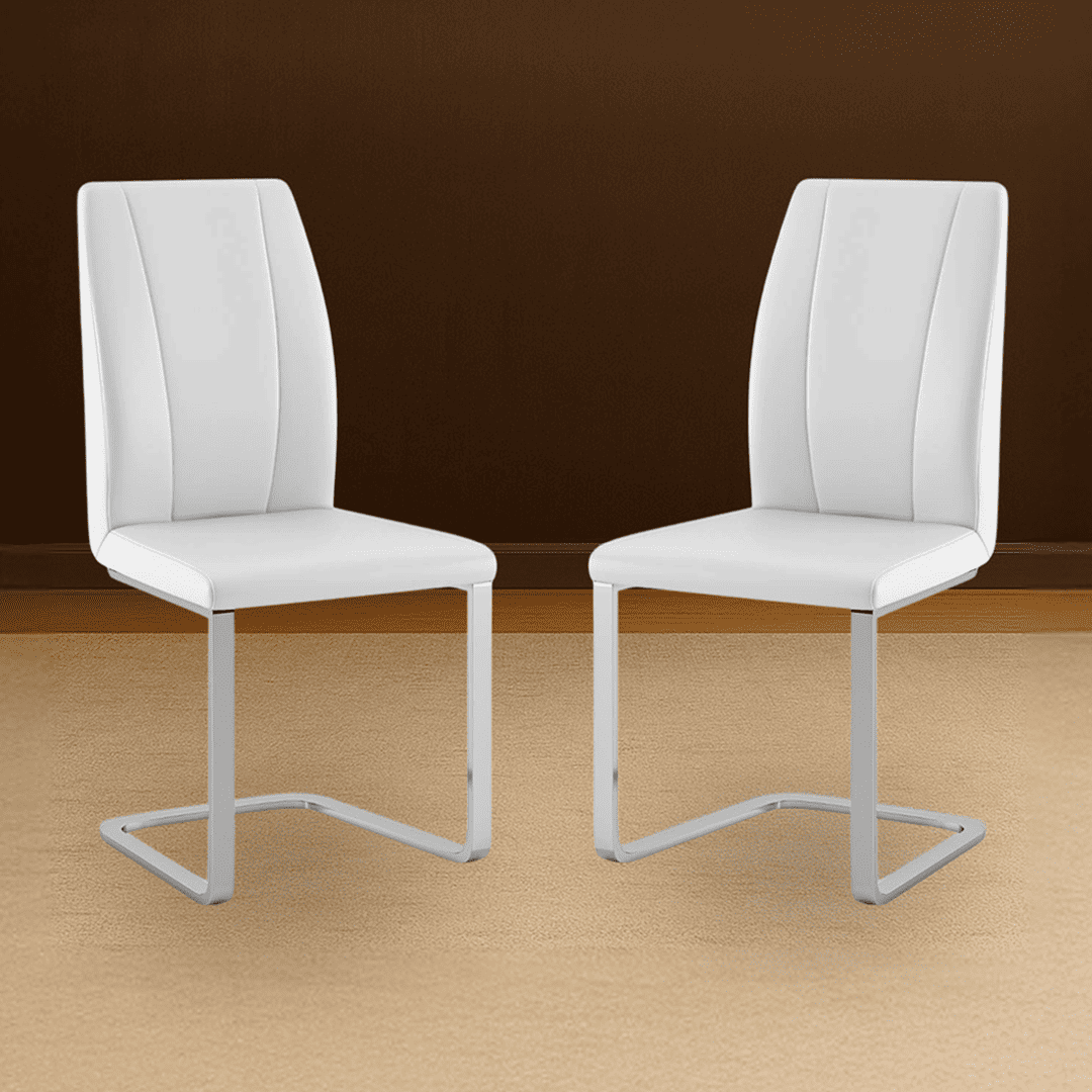 Seneca Dining Chair Set Of 2 In White Finish