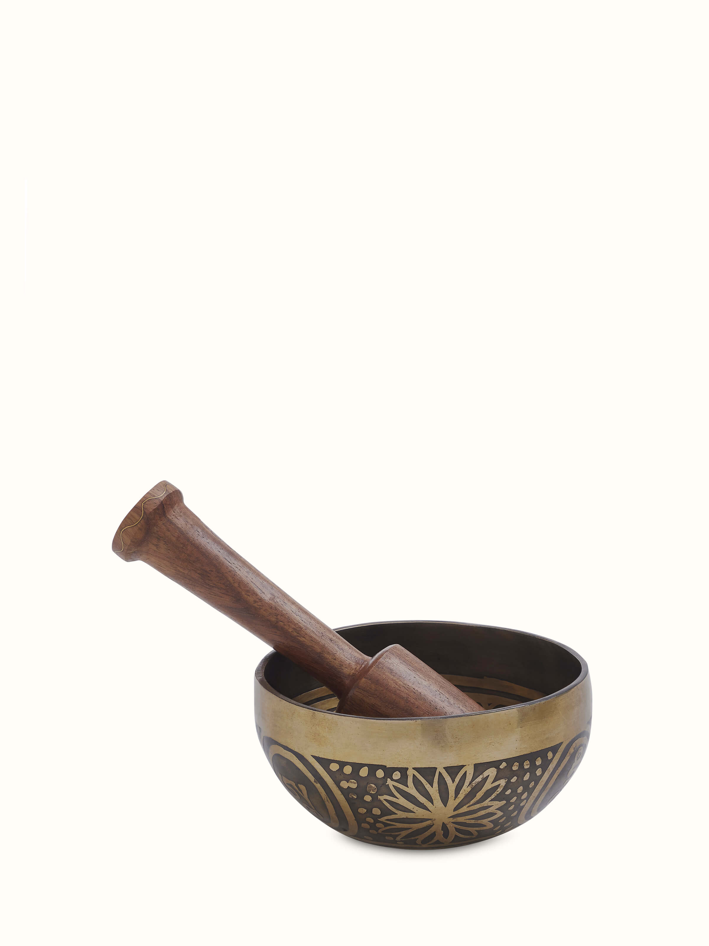 Front view of hand-carved wooden cabinet with cane panel doors – Swadesh handcrafted home furniture