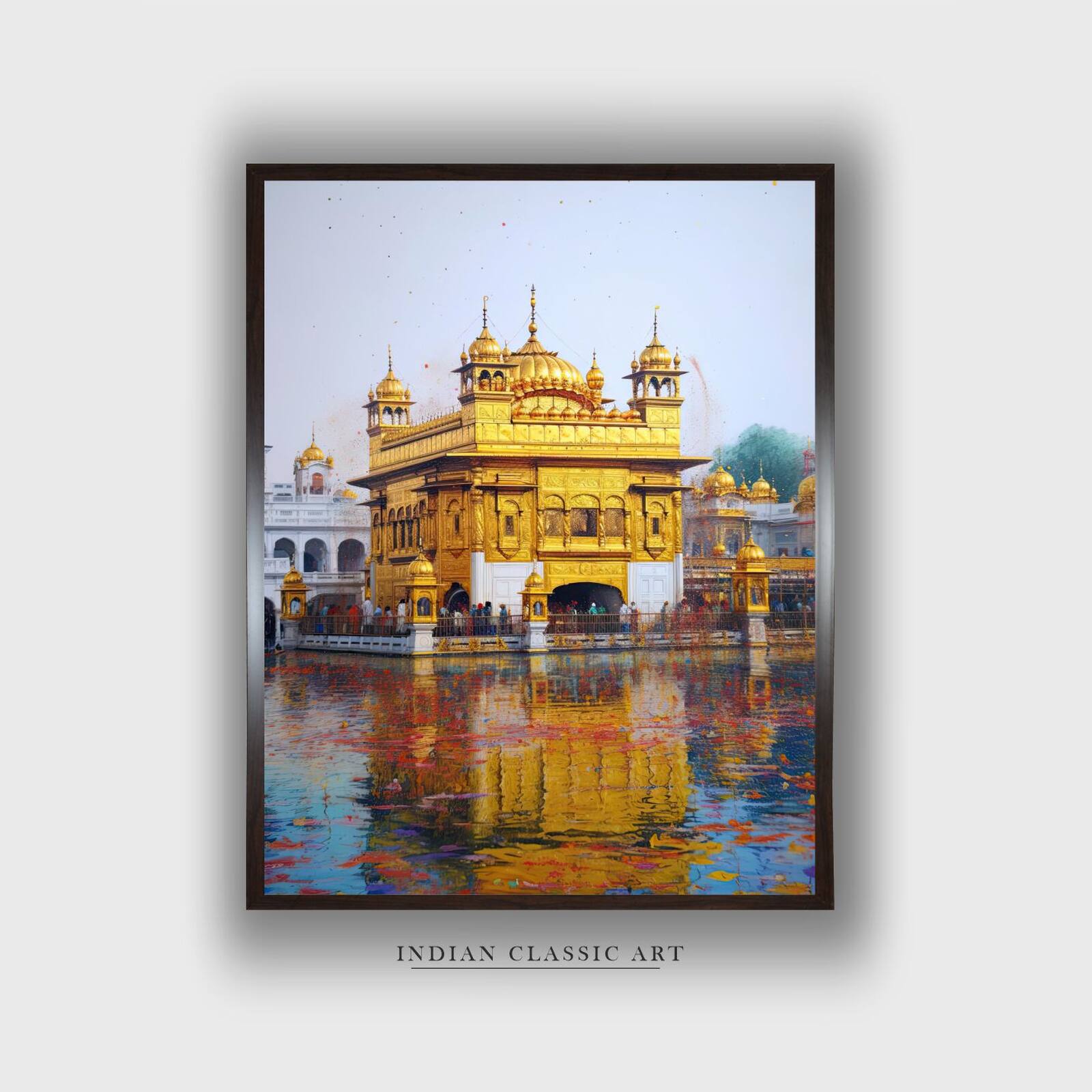 Golden Temple Canvas Wall Prints Canvas Wall Prints Set of 1 Multicolor Matte