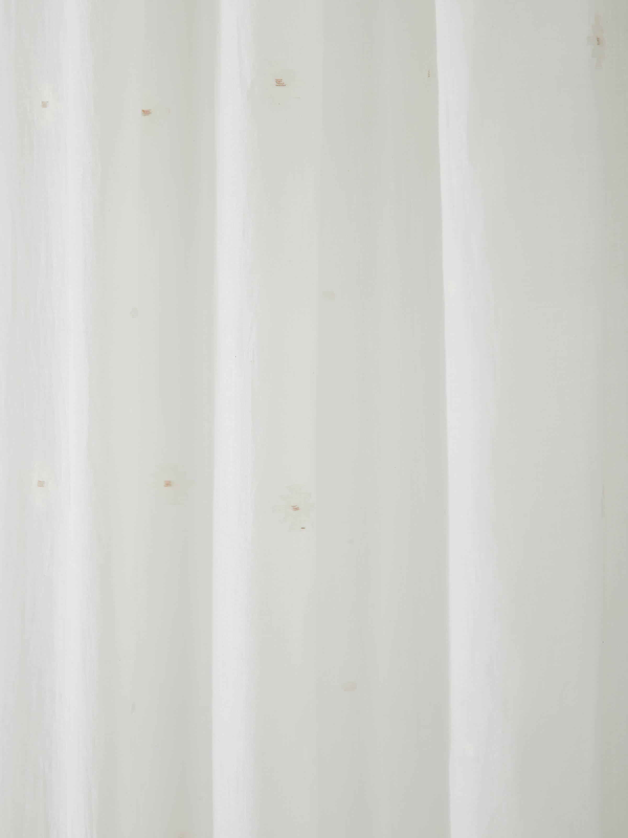 Kalpanama Ivory Buti Handloom Cotton Curtain (7 Ft)