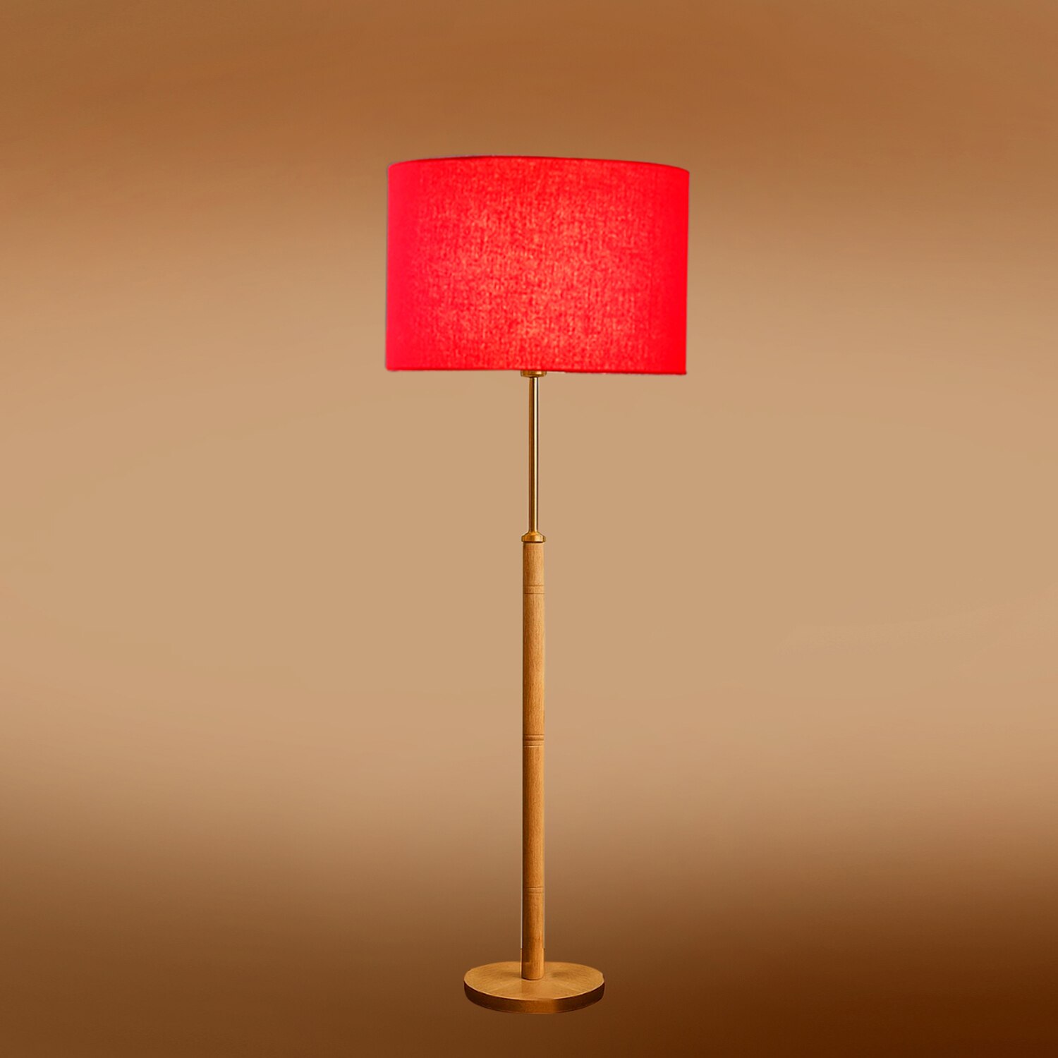 Devansh Wood & Metal Floor Lamp