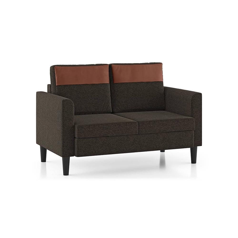 Hugo 2 Seater Fabric Sofa (Cedar Brown)
