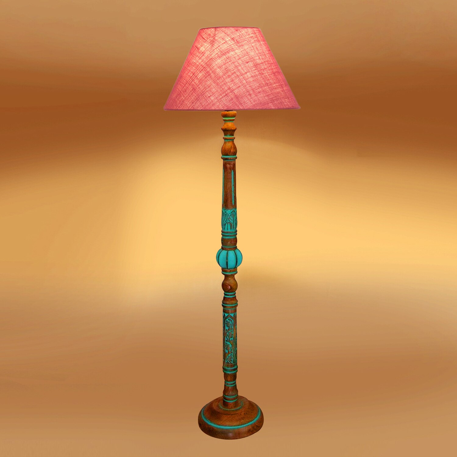 Devansh Wooden Floor Lamp