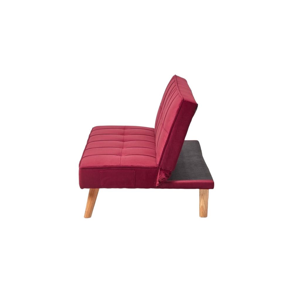 Brower 3 Seater Sofa Cum Bed In Maroon Color