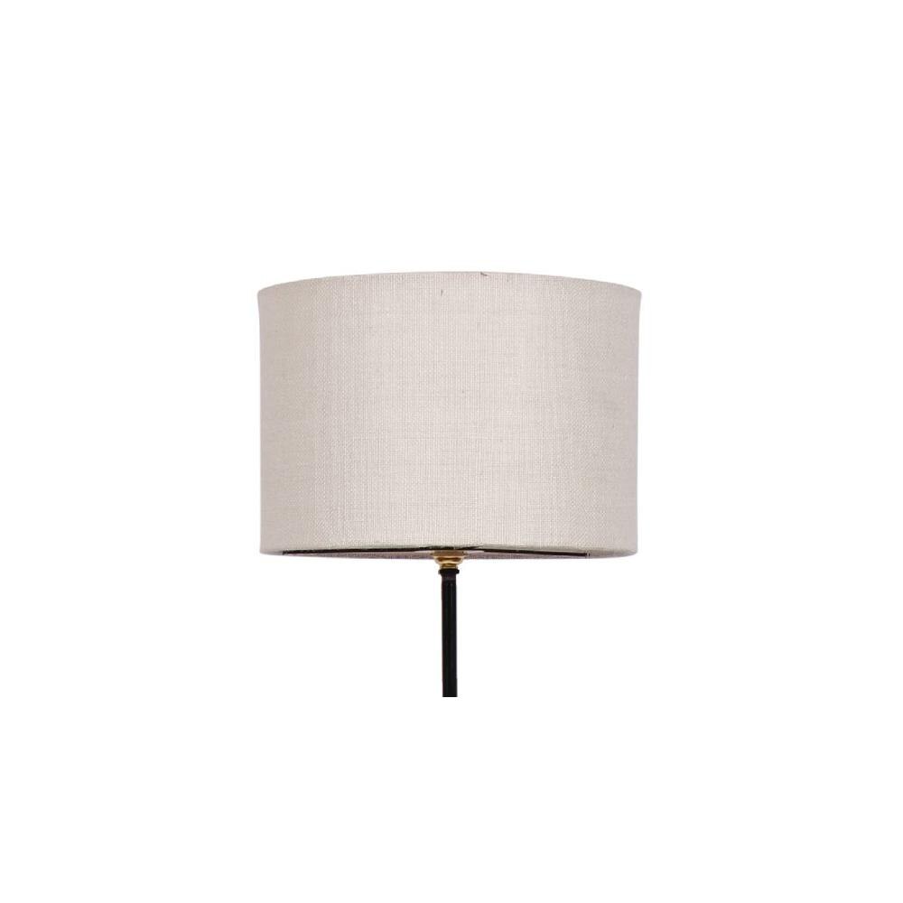 Willa Multicolour Natural Fiber Floor Lamp with Black Iron Base