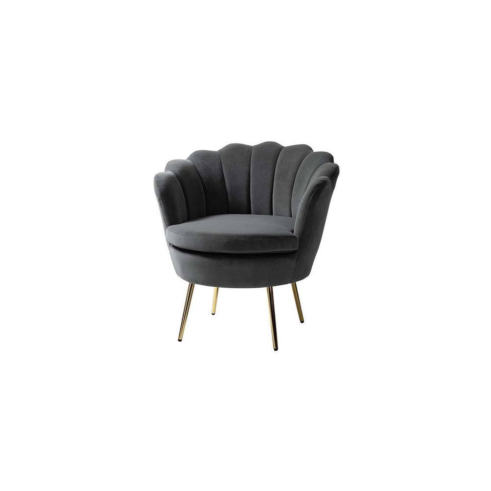 Melta Fabric Accent Chair in Grey Colour