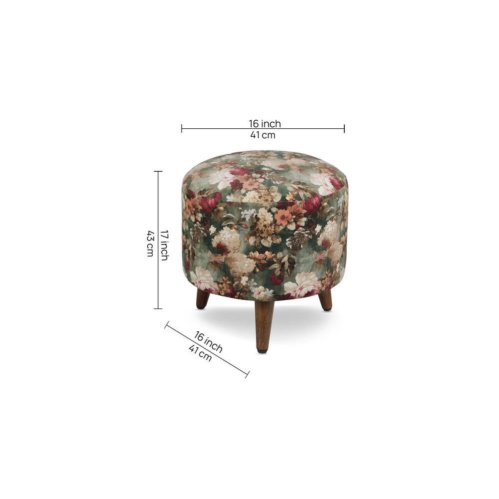 Willow Solid Wood  Ottomon in  Multicolor Colour