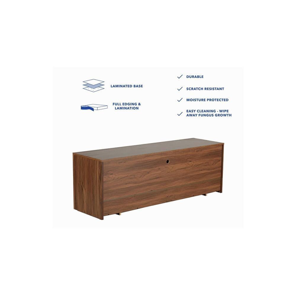 Yuko TV Unit with Two Drawers in Columbia Walnut Finish