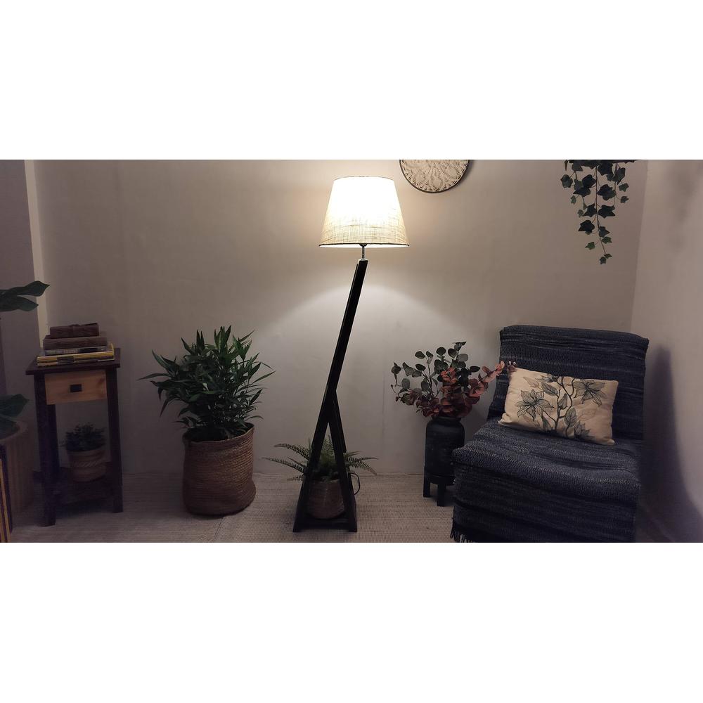 Bezalel Beige Jute Floor Lamp with Beige Jute Base