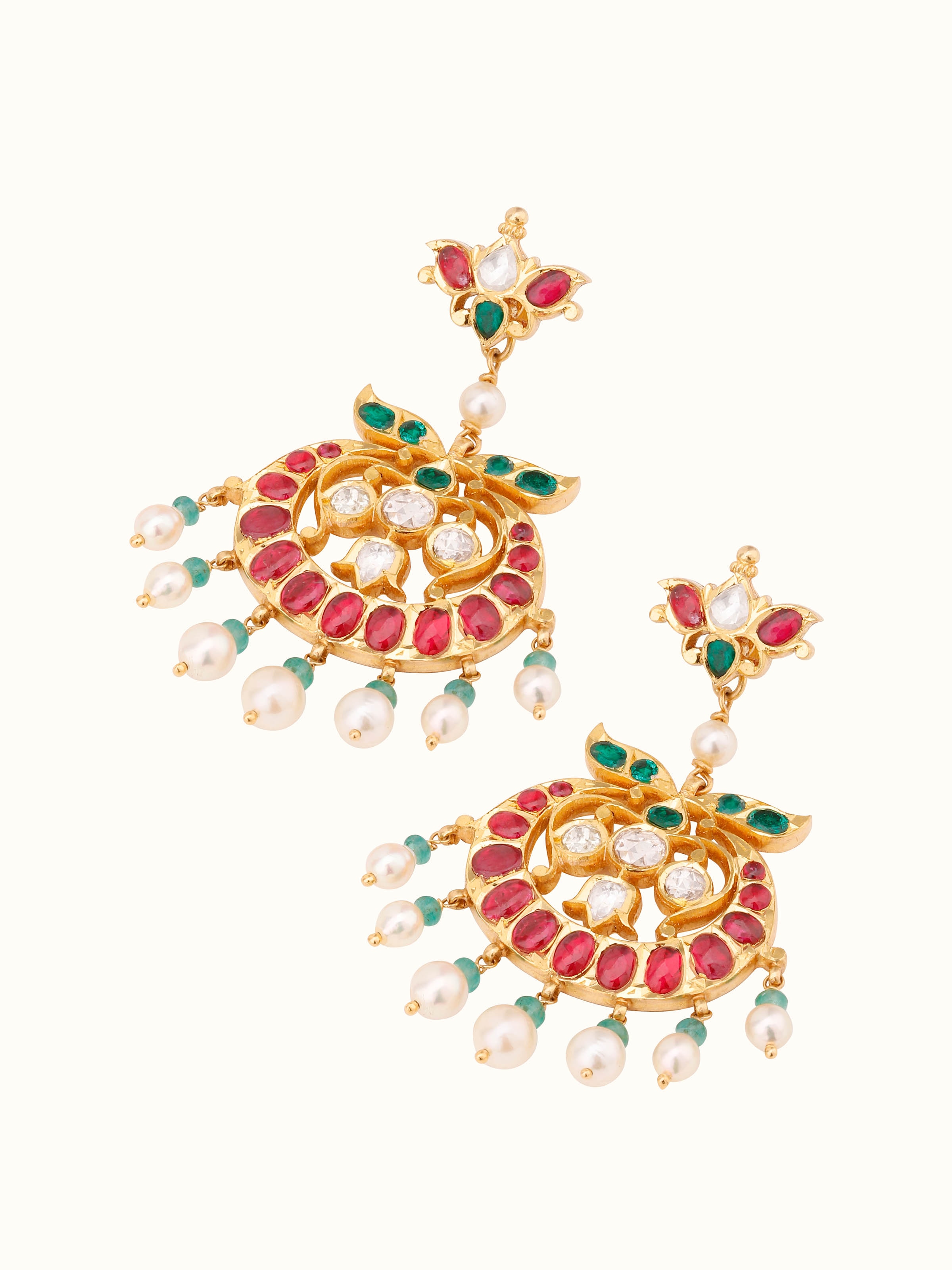 Kundala Velai 22 Karat Gold Drop Earrings