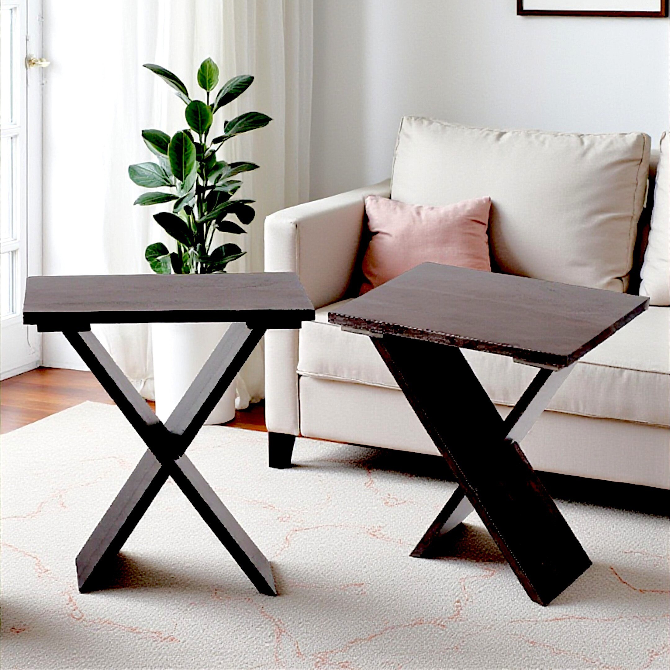 Darcy Sheesham Wood Tea Table / Coffee Table In Mahogany Finish