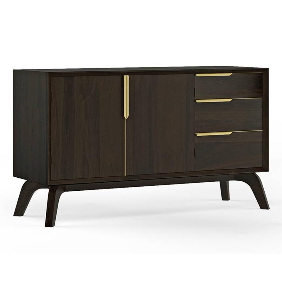 Taarkashi Solid Wood Sideboard in American Walnut Finish