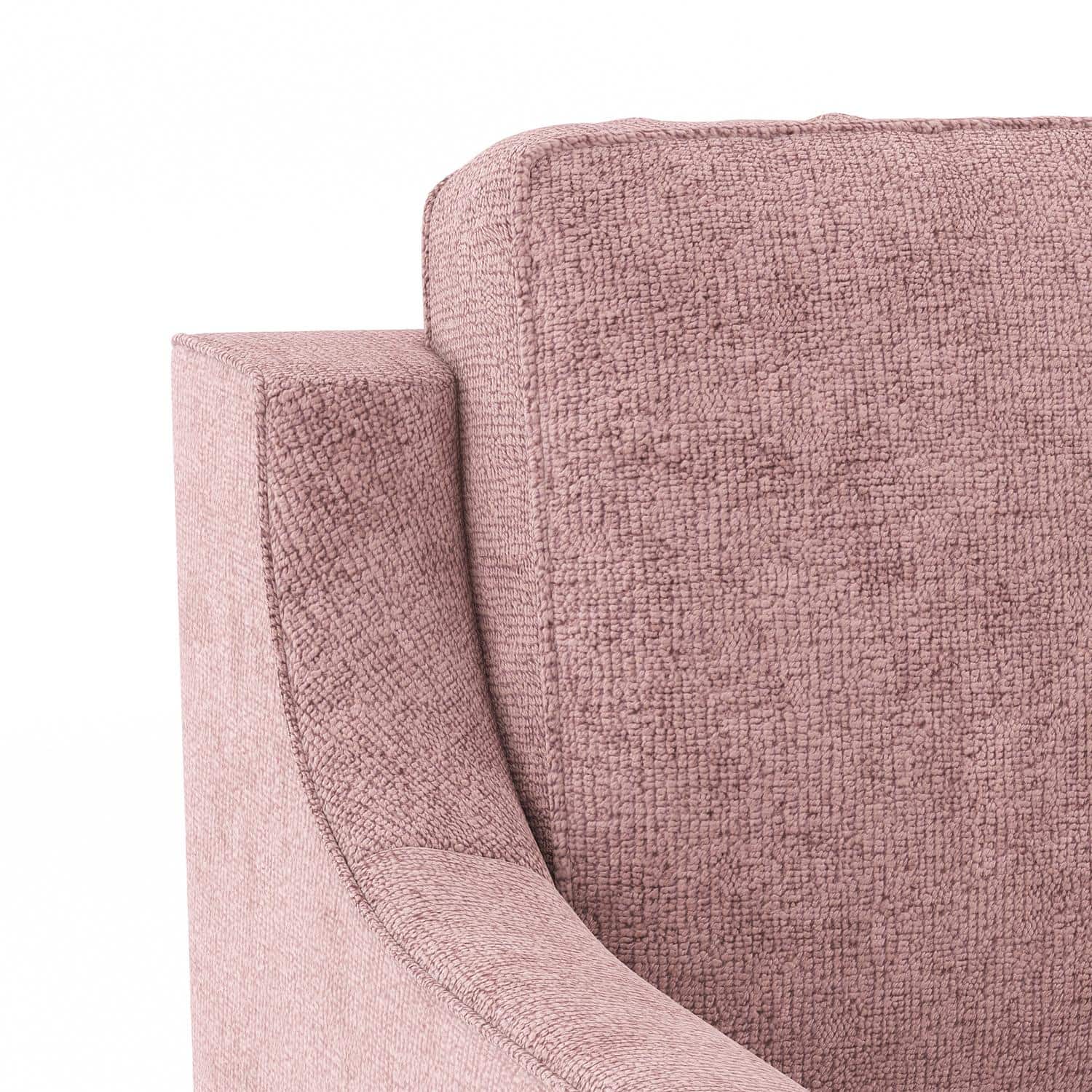 Abbey Sofa (Colour : Desert Rose, Cushion : Soft, Seating Capacity : 3 Seater)