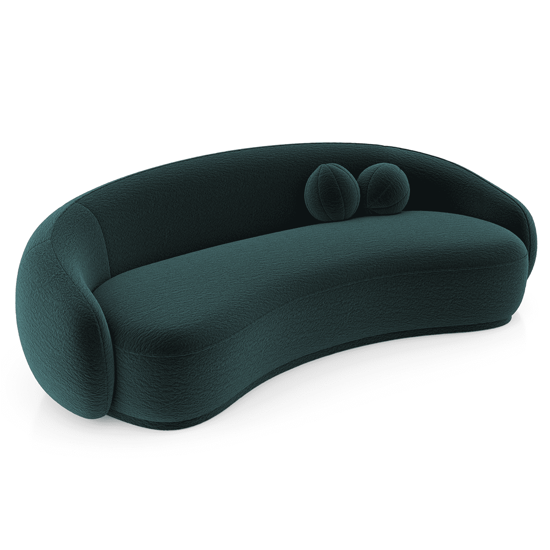 Mia 3 Seater Fabric Sofa In Deep Forest Green
