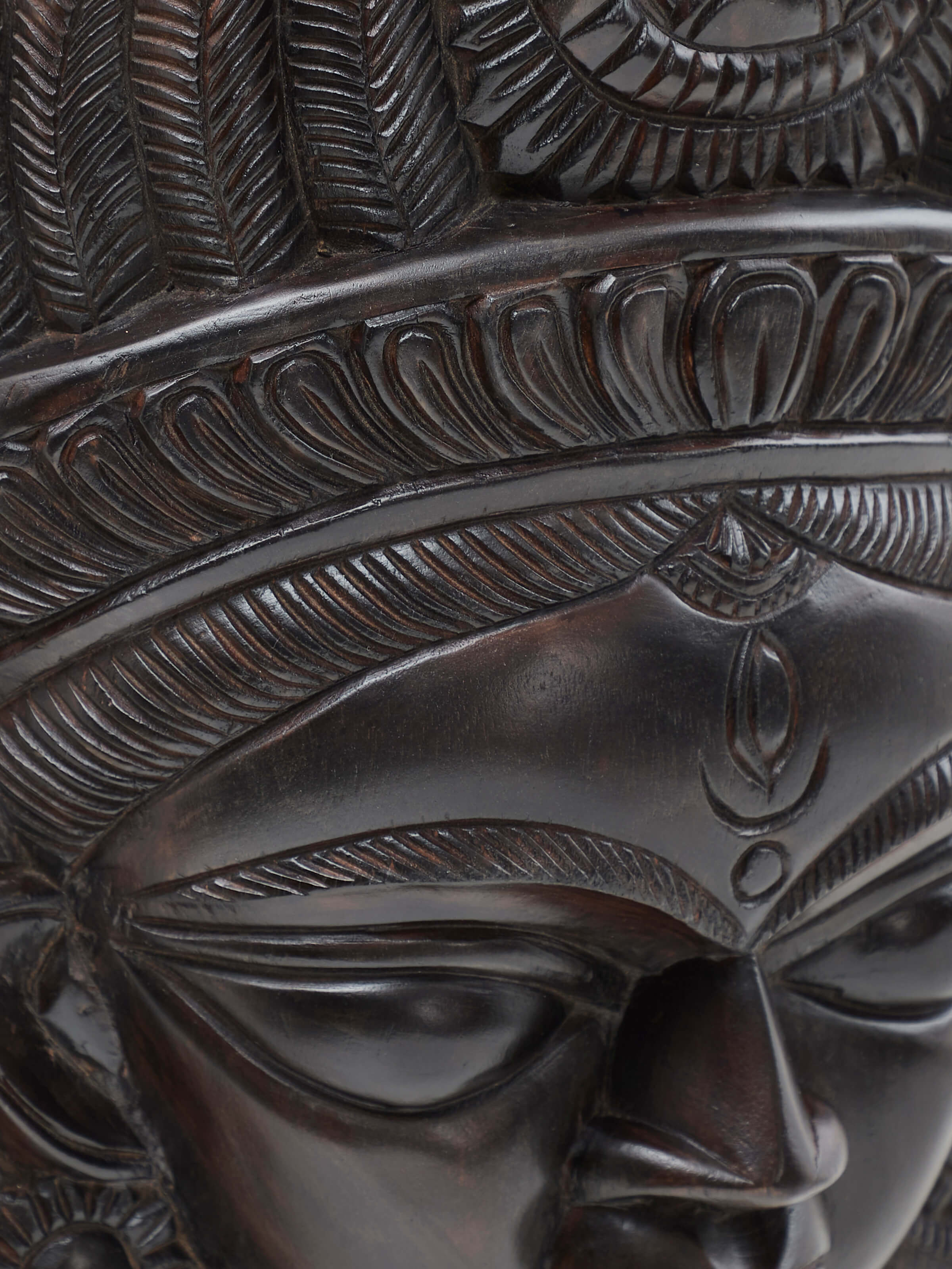 Detail shot of Kushmandi Devi Wall Mask