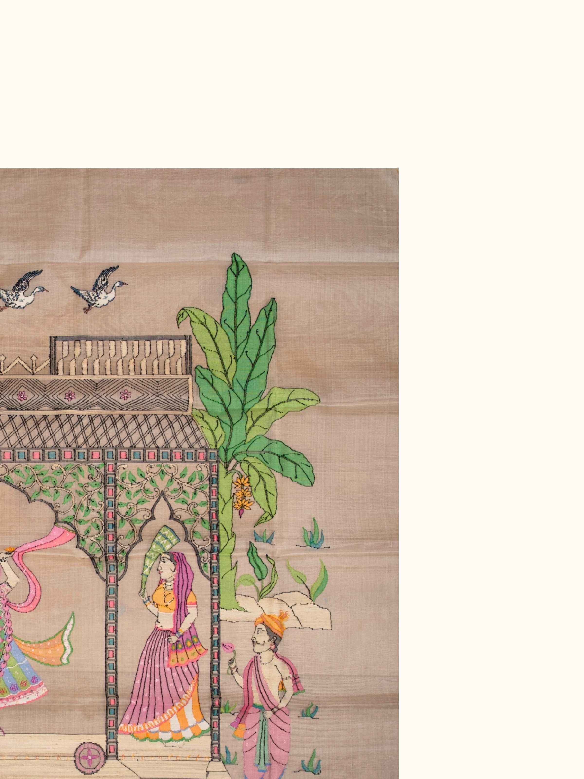 Sri Krishna Jamdani Wall Hanging