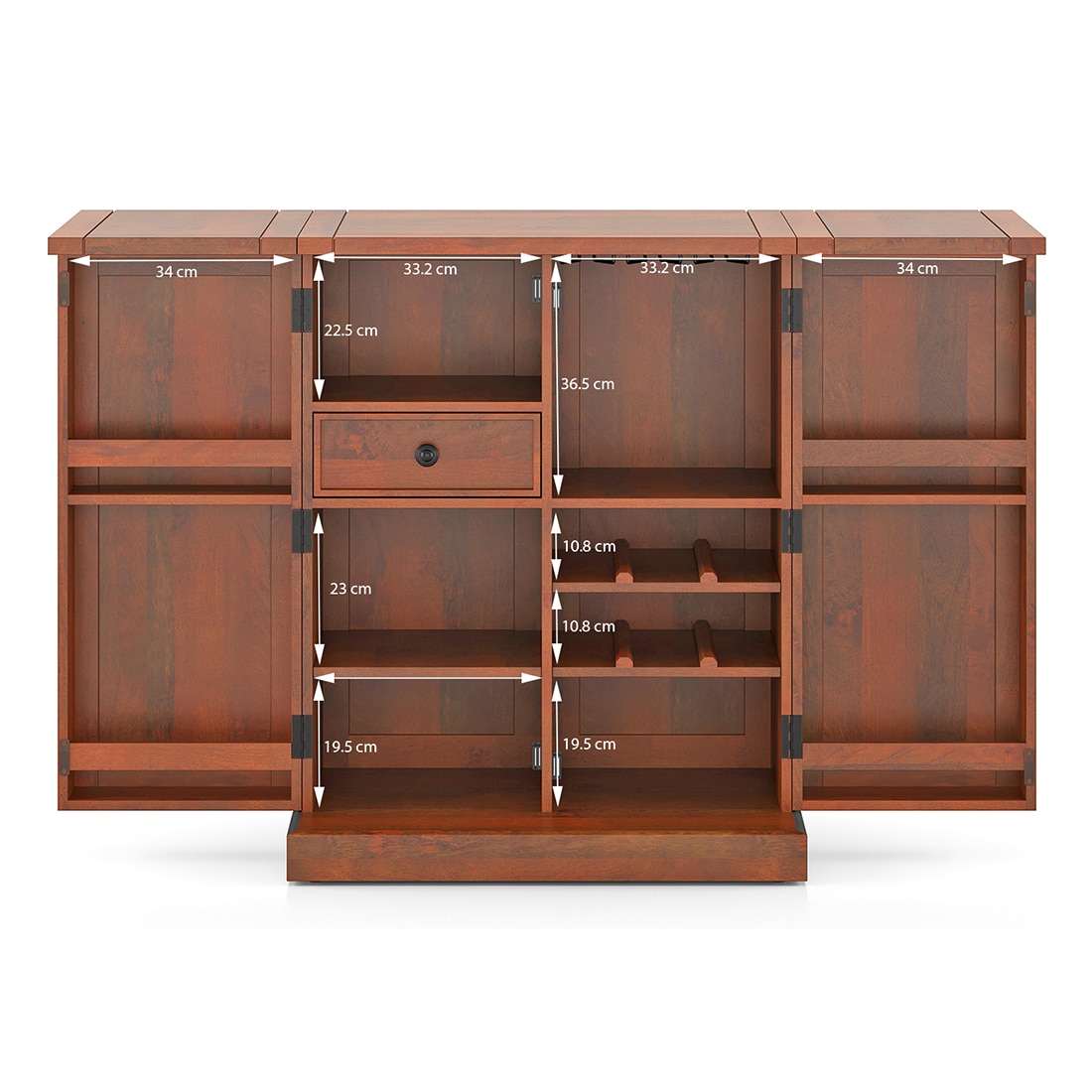 Caledonia Bar Unit, Finish - Honey