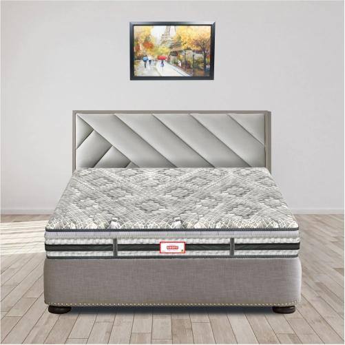 MemospaOrthopedic Euro Top With SRTX Technology 8 Inch King Size Memory Foam Mattress (81X70 Inches), Rebonded Foam Backcare,All Side Quilted,SoftRelax Comfort