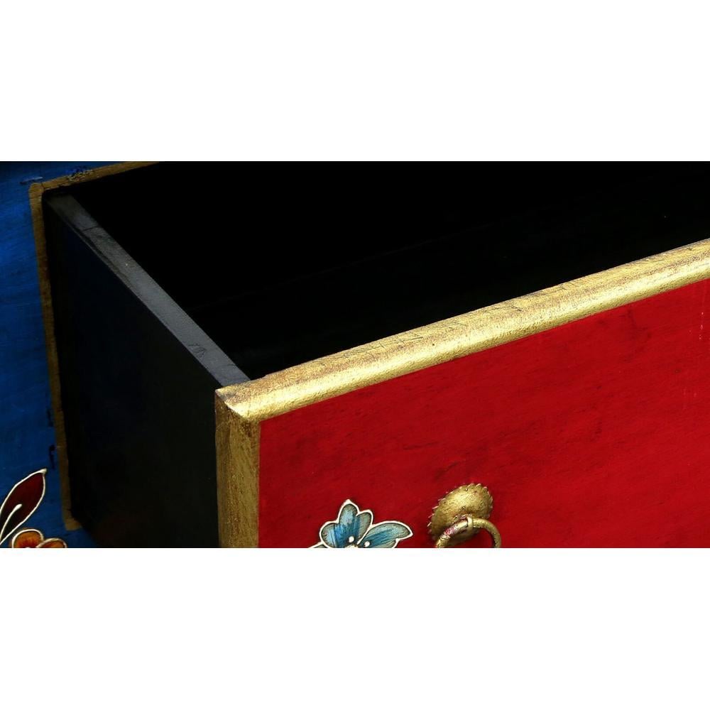 LysanderSolid Wood Hand Painted Chest Of Drawer in MultiColour