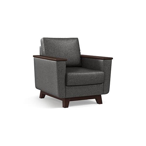 Corby Essential 1 Seater Fabric Sofa in Steel Colour