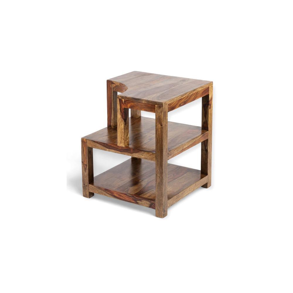 Aural Bedside Table - Teak Finish