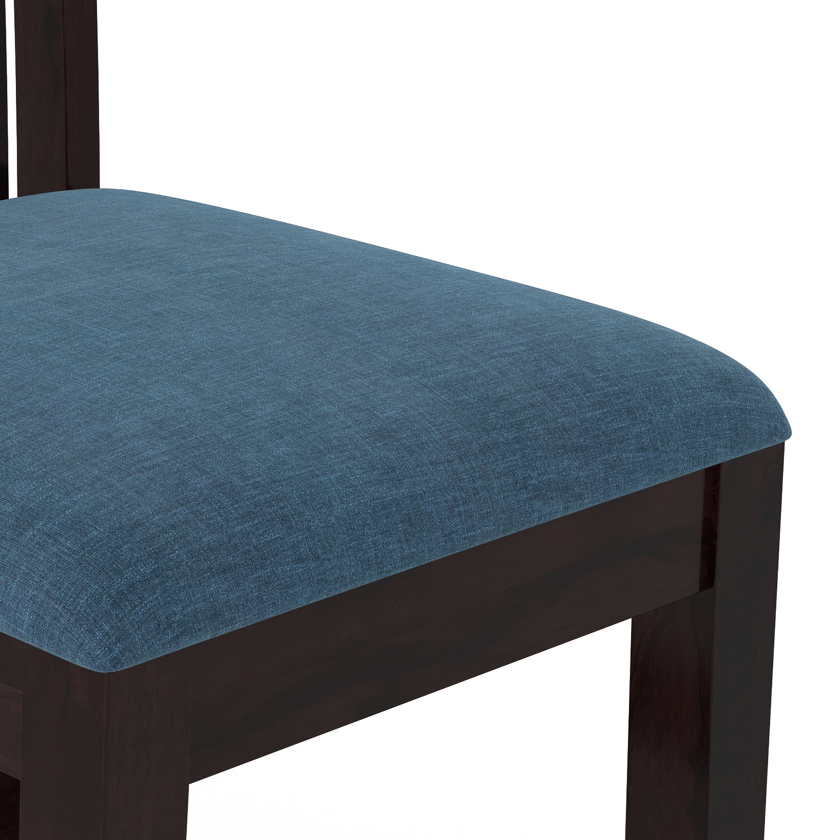 Diego Dining Chair -Finish- Mahogany, Fabric - Midnight Indigo Blue