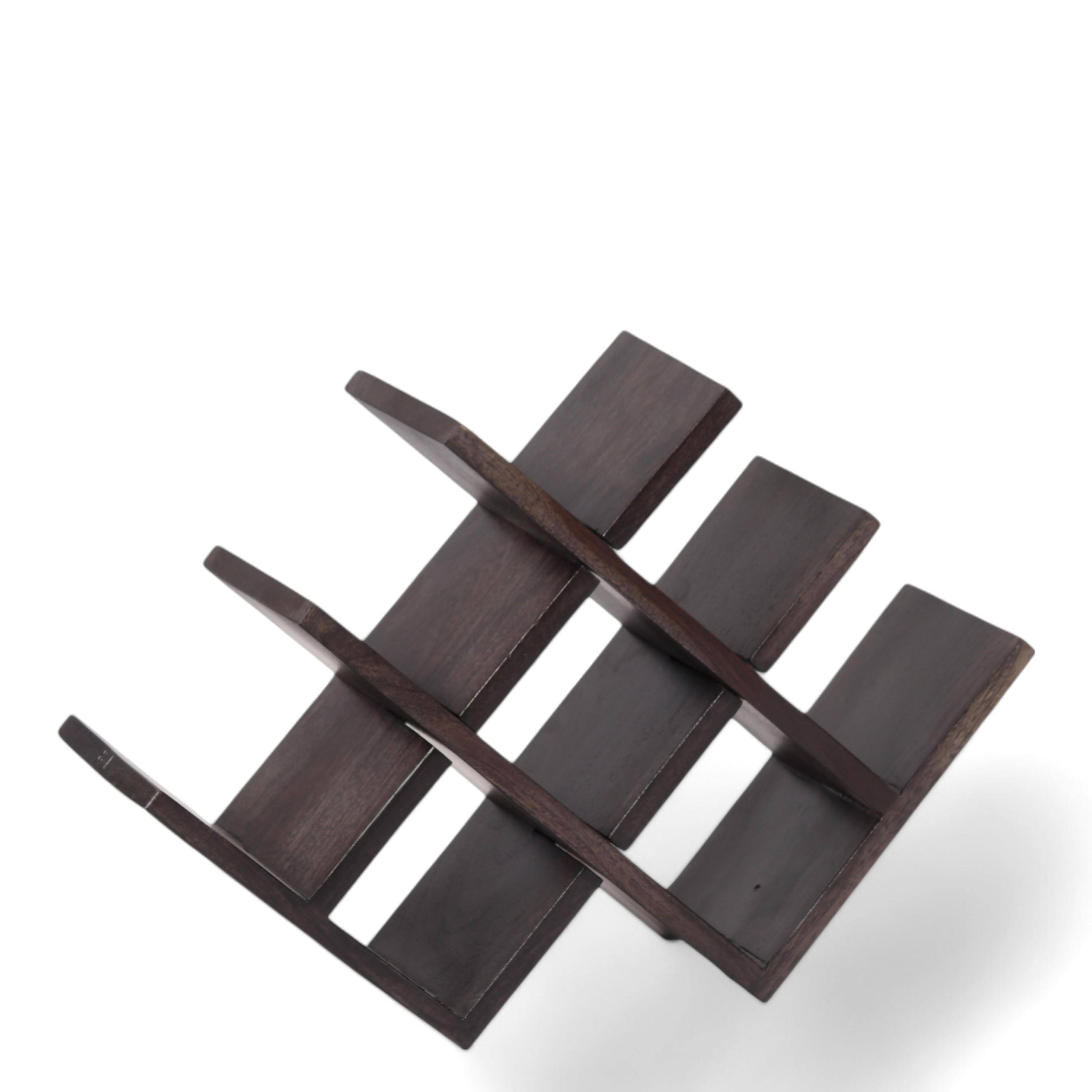 Kassel Sheesham Wood Wine Rack for 8 Bottles in Mahogany Finish