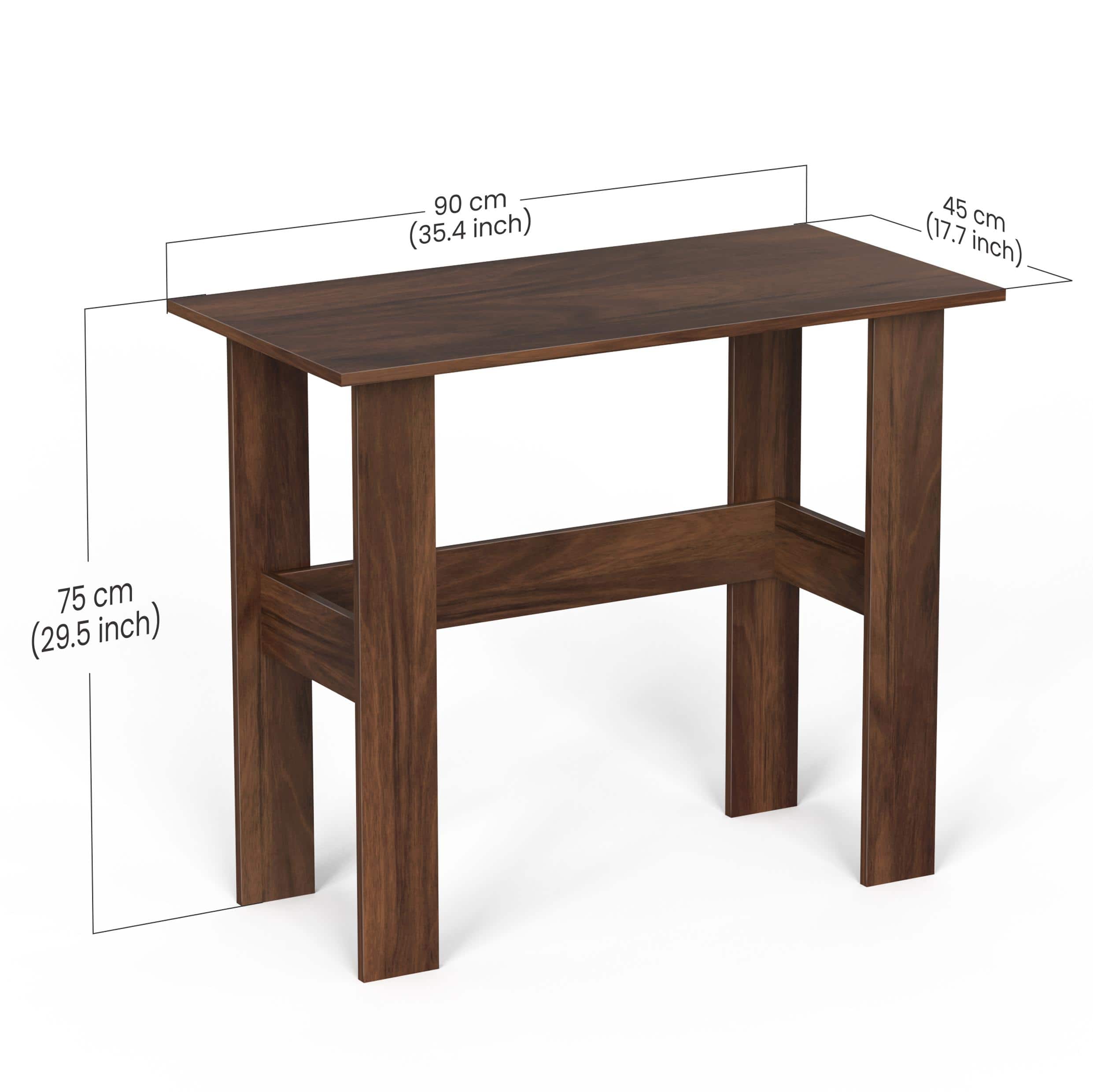 Efflino Engineered Wood Study Table In Brown Maple Finish