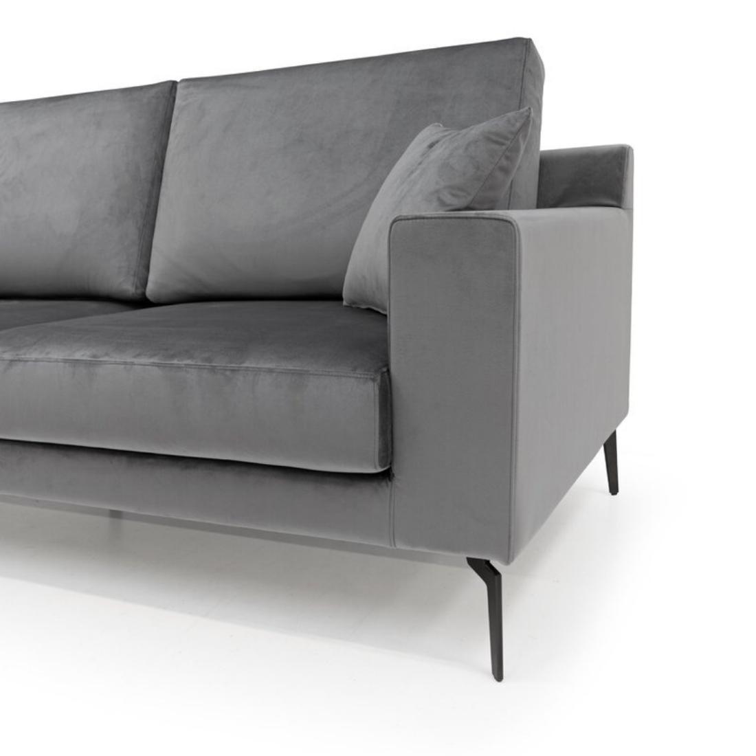 Brezza Sectional Fabric Sofa - Dark Grey