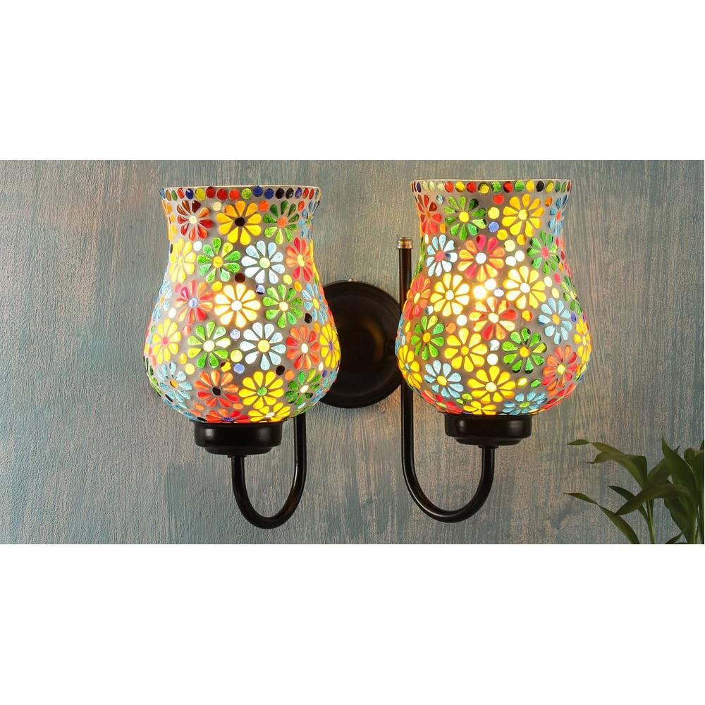 Milan Multicolour Glass Wall Light