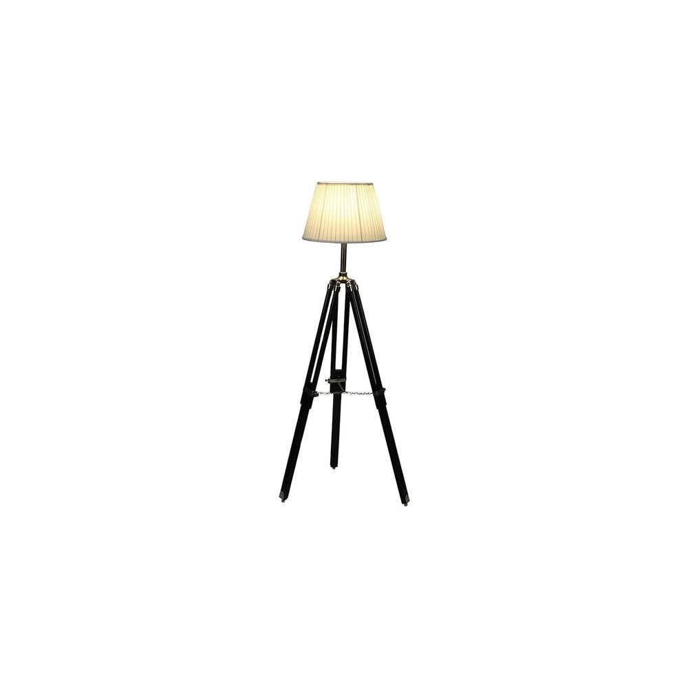 Vinnie Off White Cotton & Silk Mix Shade Floor Lamp