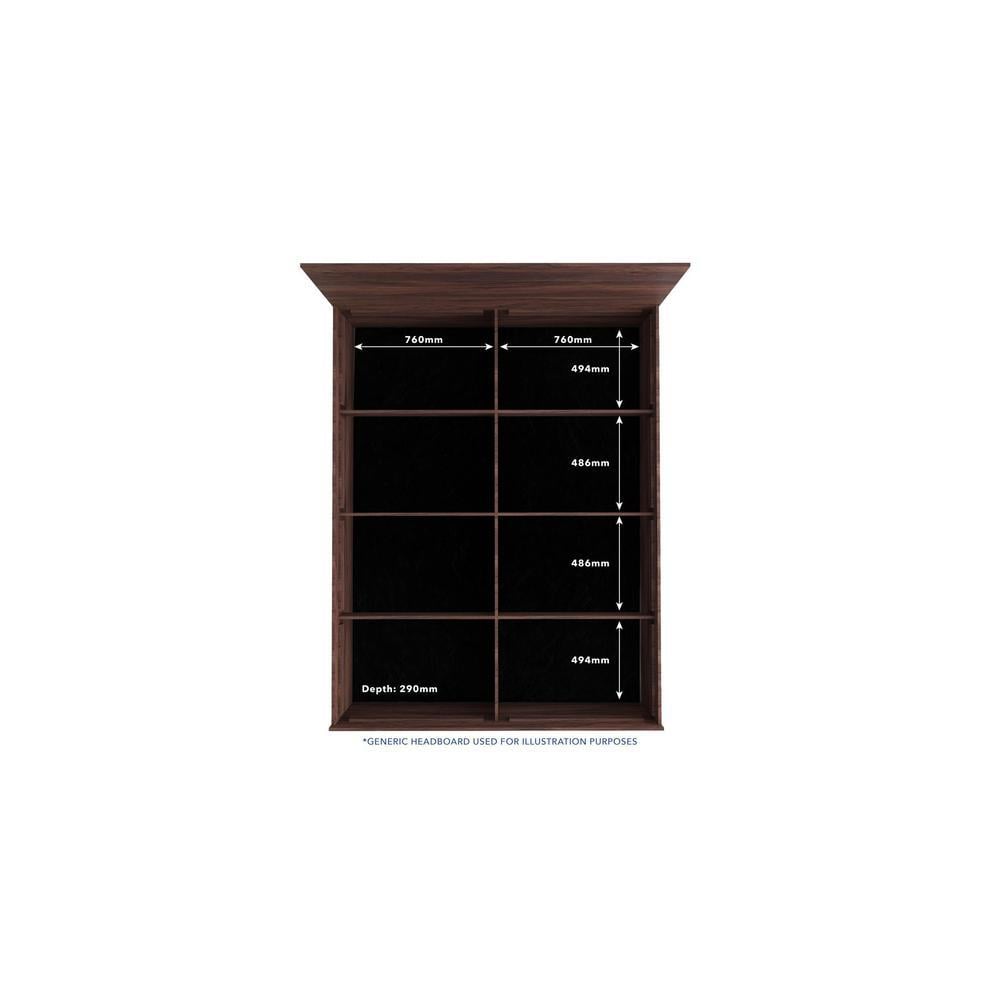 Viveka Engineered Wood Queen Size Bed In Walnut Finish