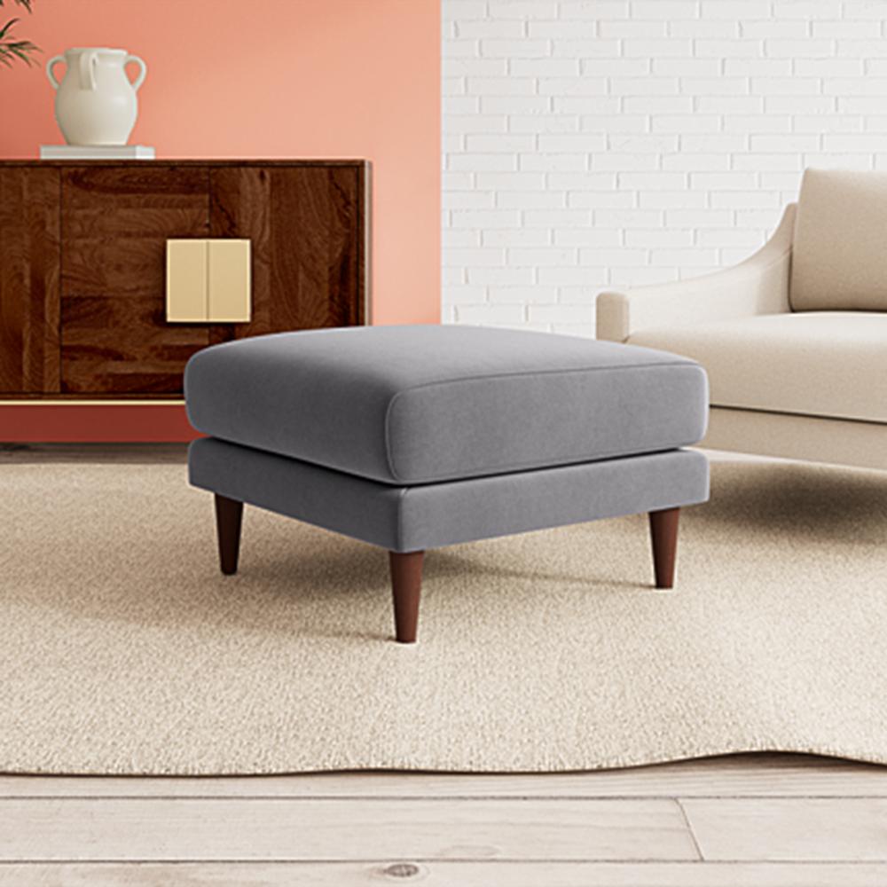 Turin Ottoman Color in Dark Grey