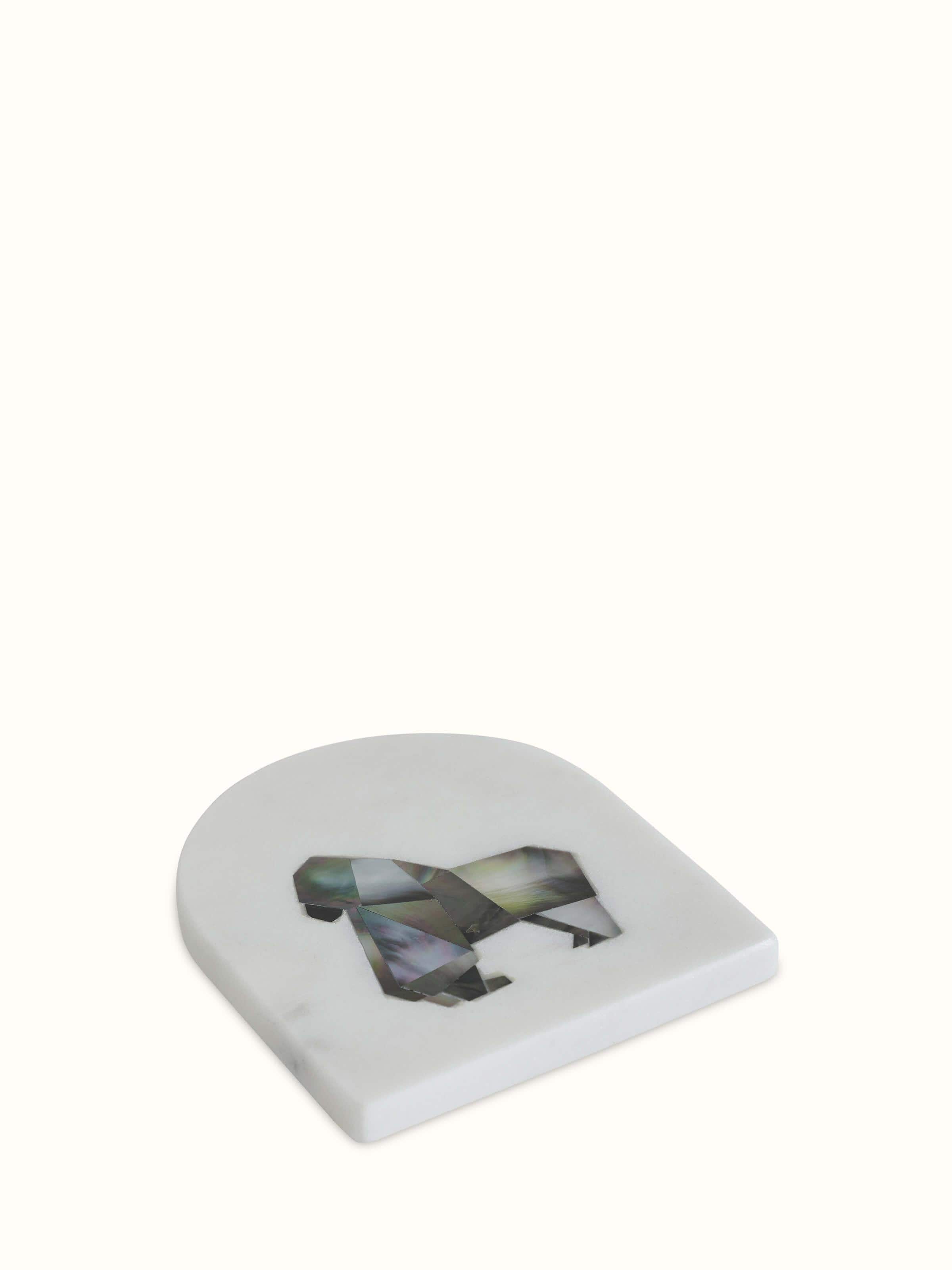 Vanraj Marble Carving Coaster Set