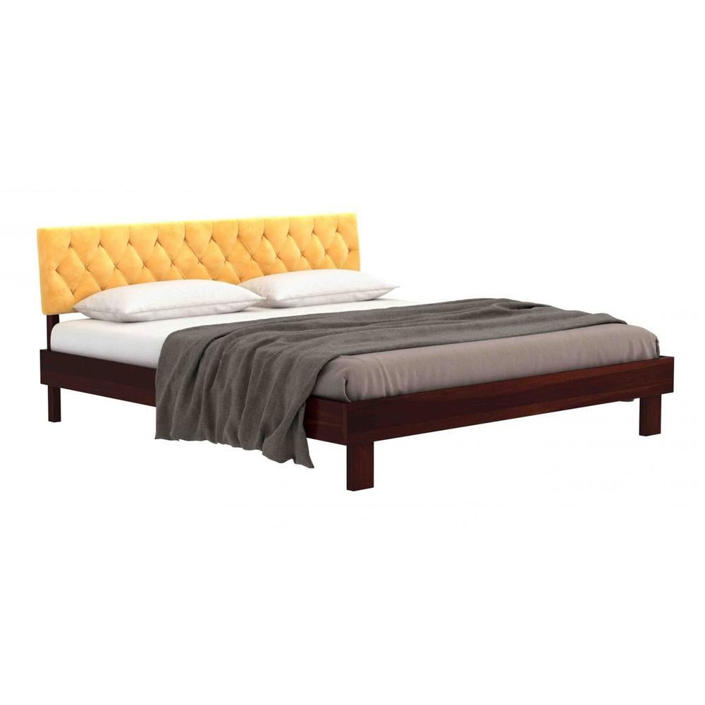 Sullivan Solid Wood King Size Non Storage Bed In Walnut Finish