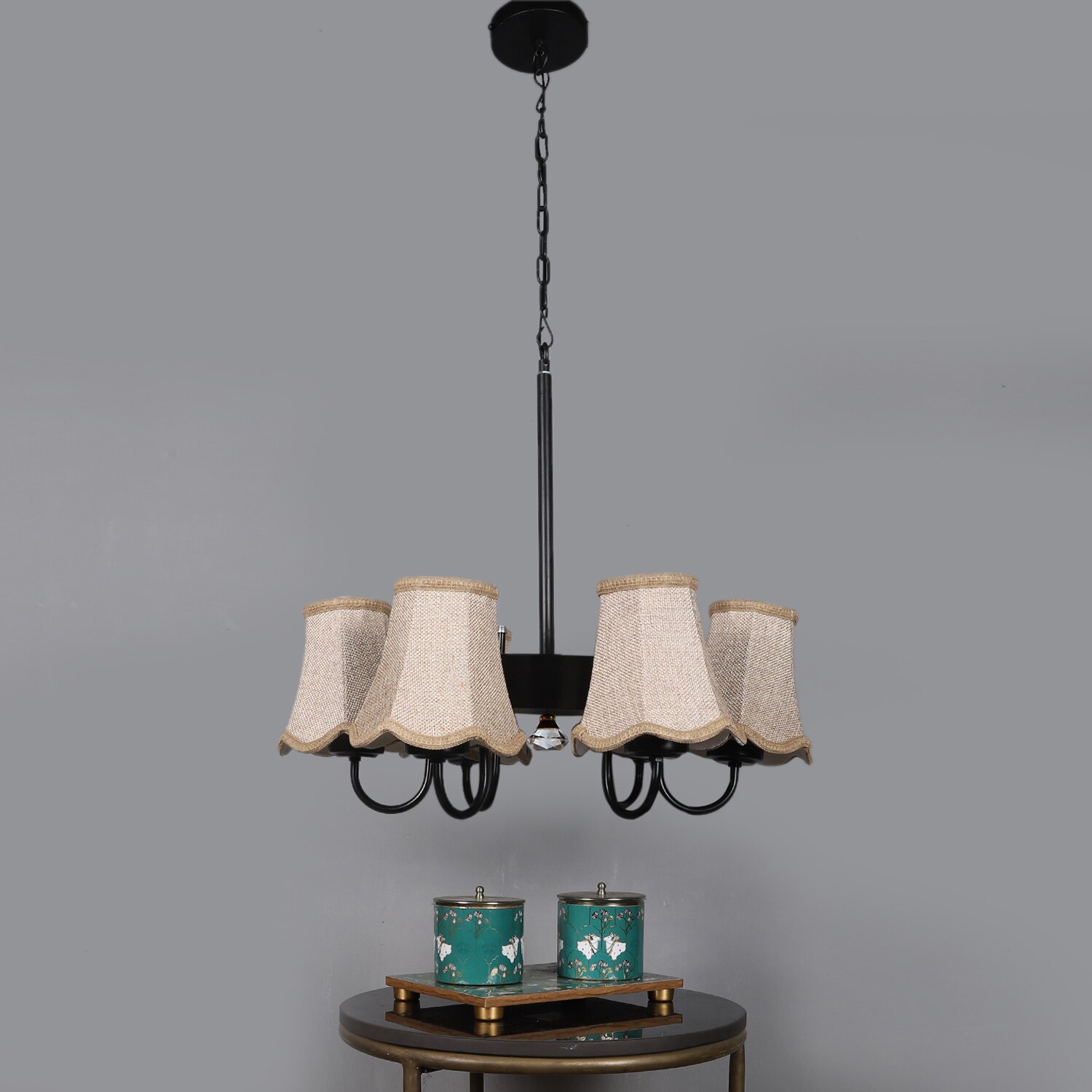 Devansh Dual Gold Metal  Wallmounted Lamp With Cotton Gold Metal  Shade