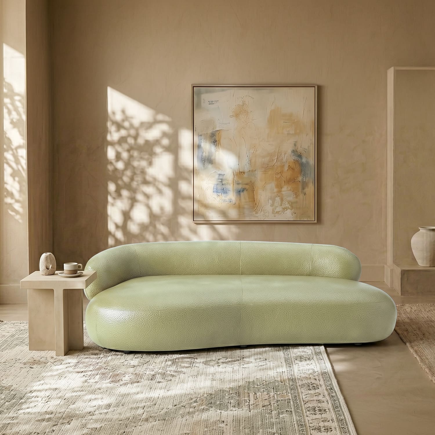 Luxelounge Wood 3 Seater With Upholstery Non Storage Sofa In Green Colour - Nestroots