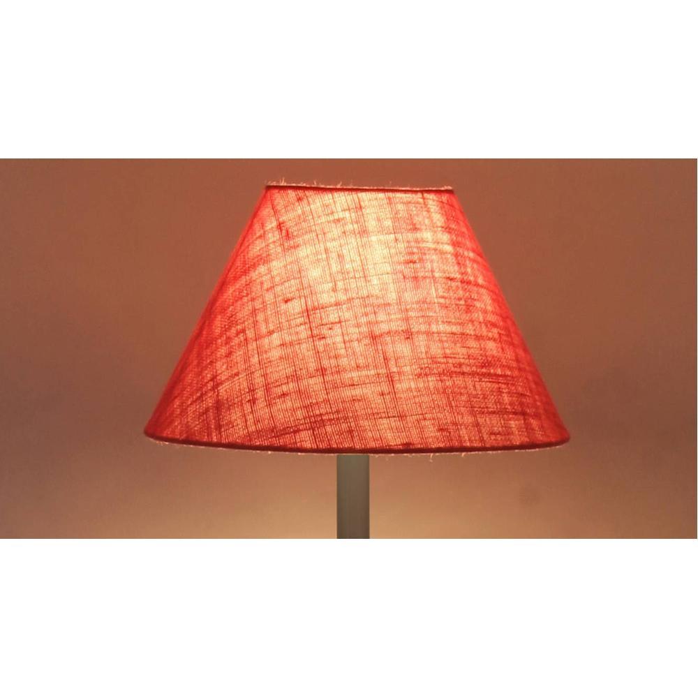 Mitchell Pink Natural Fiber Shade Floor Lamp with Black Iron Base