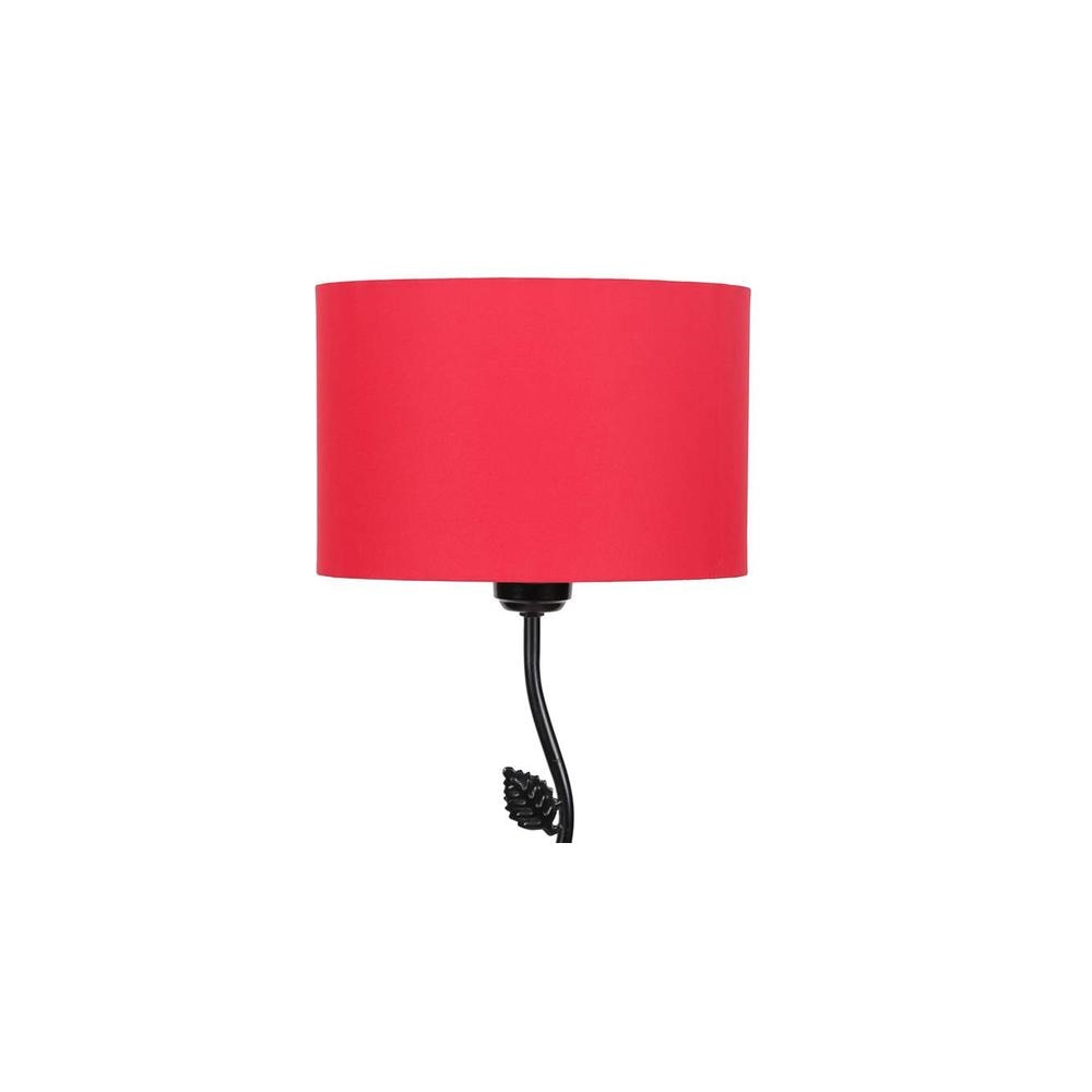 Brynn Black Cotton Shade Floor Lamp