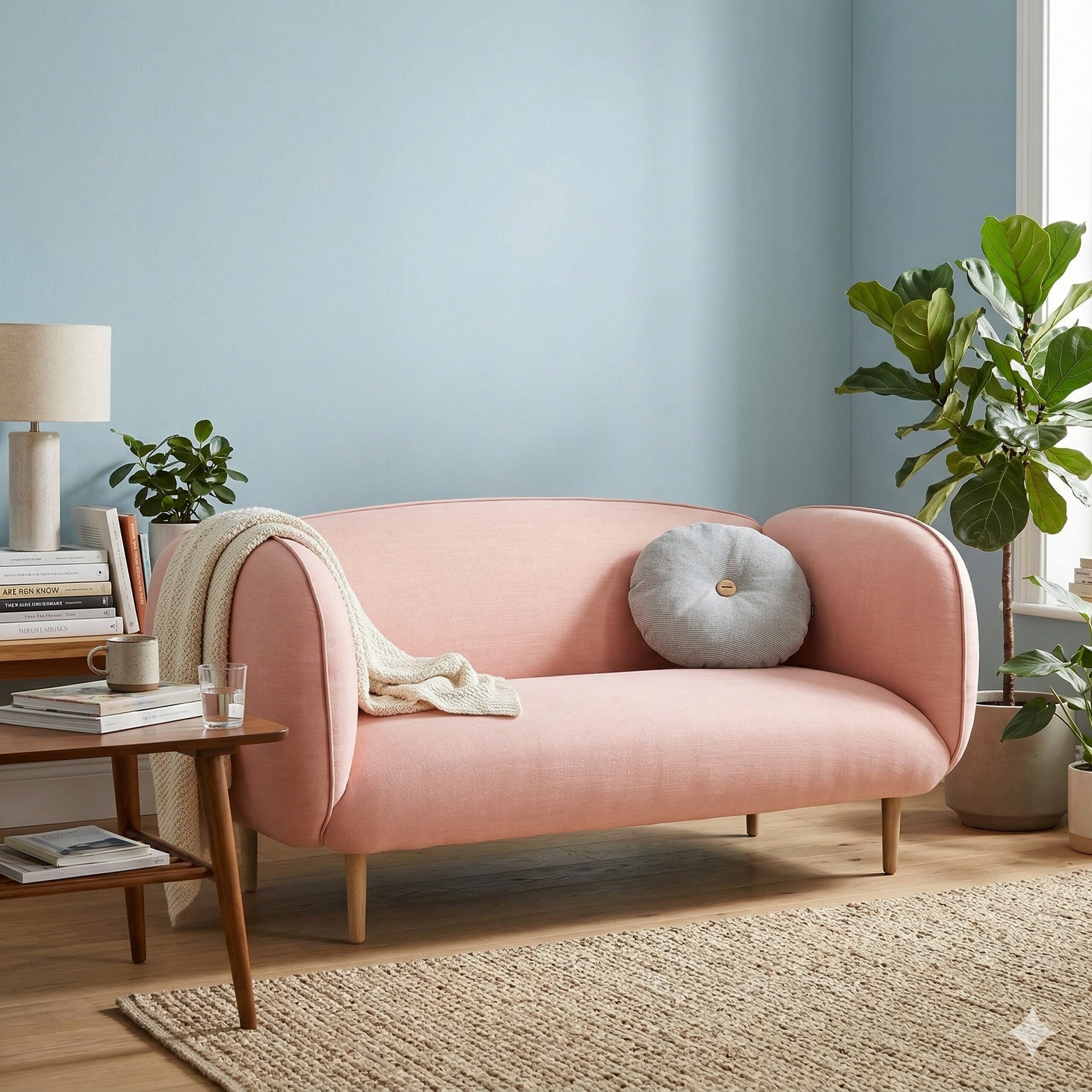 Scandinavian Skoda Two Seater Sofa Natural Wood Finish - Nestnordic