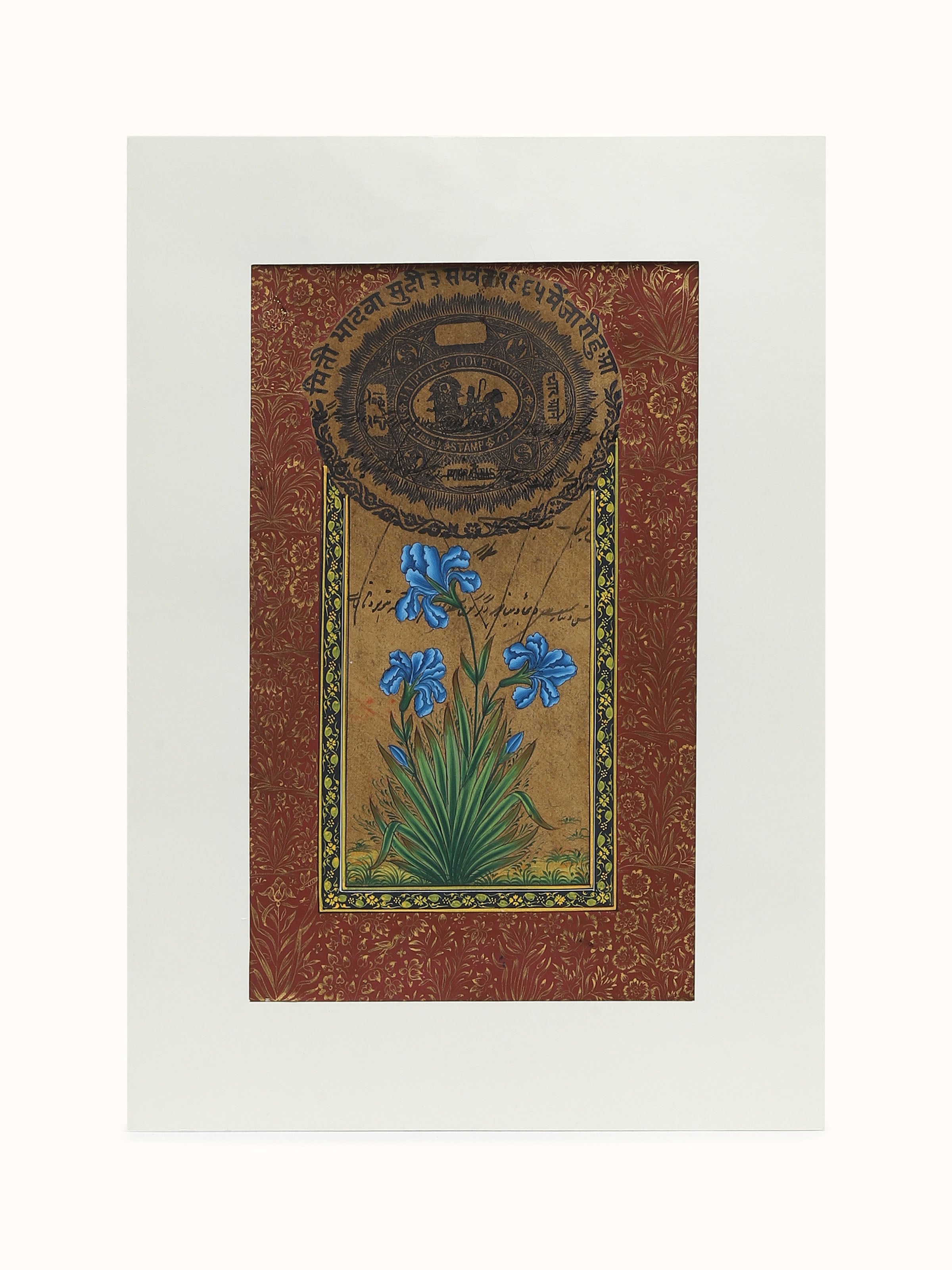 Blue Iris Miniature Painting