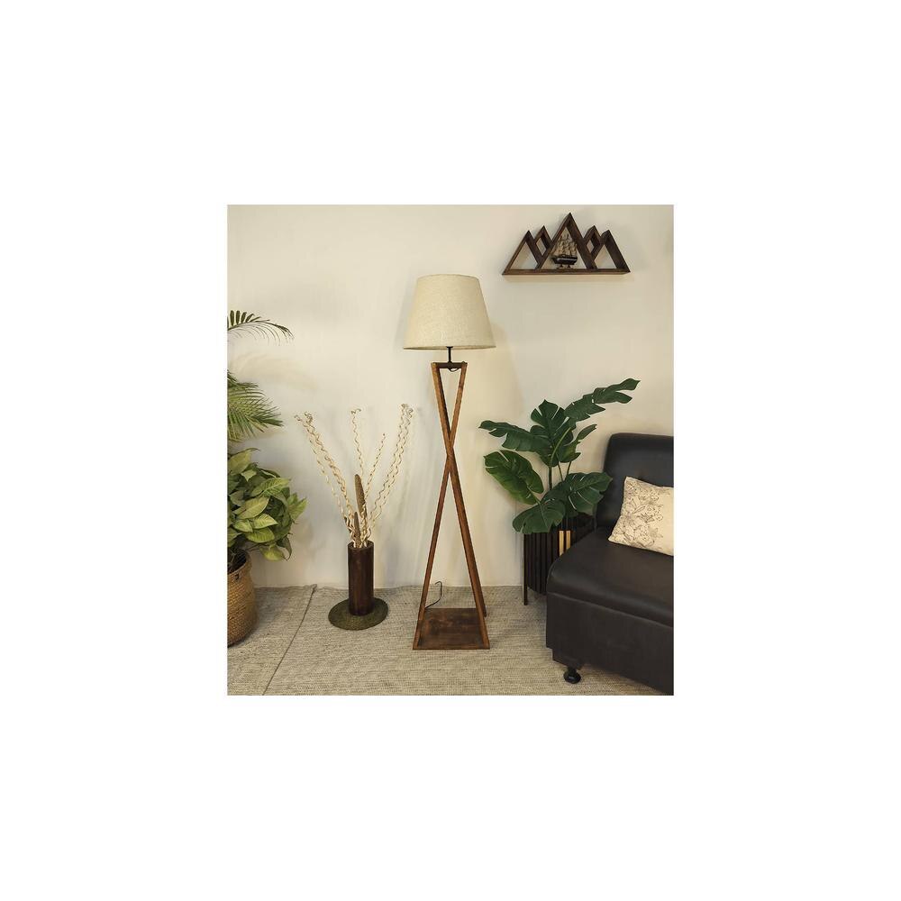 Monica Beige Jute Floor Lamp with Beige Jute Base