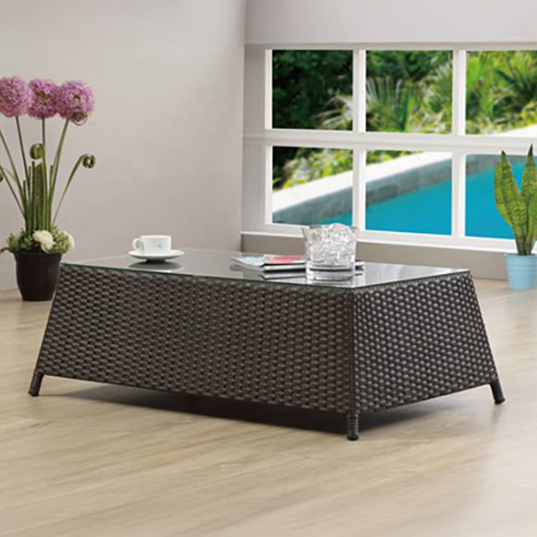 Samui Patio Table (Finish : Brown)